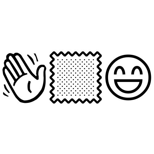 👋🏻😄 Emoji Domain black and white Symbola rendering